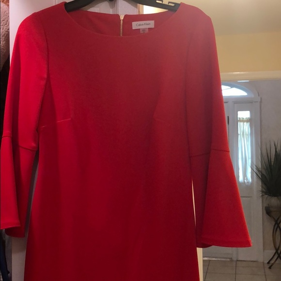 Red Calvin Klein dress sz8 - Picture 2 of 2